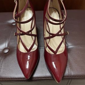 Beautiful deep red Marc Fisher heels! Size 8.
